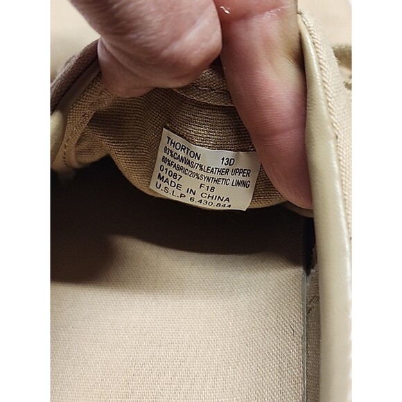 Polo Ralph Lauren Men Thorton Sz 13D Khahki Canvas Sneaker Casual Money Dadcore - Picture 5 of 9